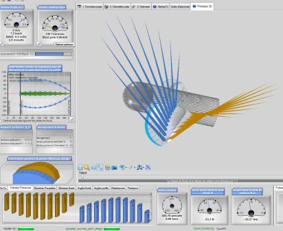 drag and lift blades propeller 3D software