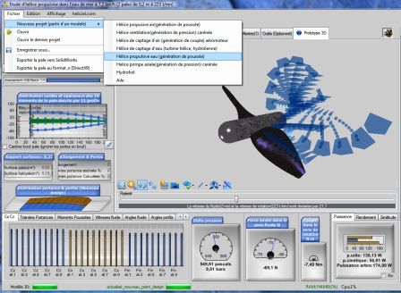 study wind turbine propeller hydrofoil wings