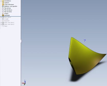 3D propeller blade import igs in solidworks